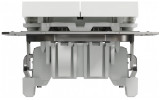 Выключатель кнопочный двухклавишный (самозажимные клеммы) Asfora белый БЕЗ РАМКИ, Schneider Electric изображение 6
