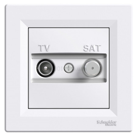 Розетка TV-SAT оконечная (1 dB) Asfora белая, Schneider Electric (EPH3400121) фото