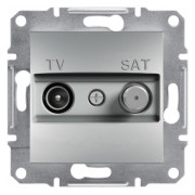 Розетка TV-SAT оконечная (1 dB) Asfora алюминий, Schneider Electric мини-фото