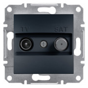 Розетка TV-SAT оконечная (1 dB) Asfora антрацит, Schneider Electric мини-фото