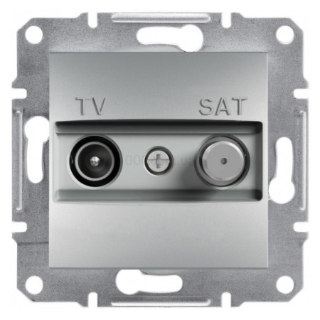 Розетка TV-SAT прохідна (4 dB) Asfora алюміній, Schneider Electric (EPH3400261) фото