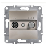 Розетка TV-SAT прохідна (4 dB) Asfora бронза, Schneider Electric міні-фото