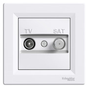 Розетка TV-SAT індивідуальна (1 dB) Asfora біла, Schneider Electric міні-фото
