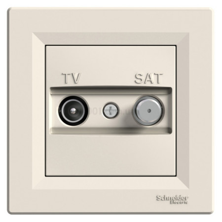 Розетка TV-SAT индивидуальная (1 dB) Asfora кремовая, Schneider Electric (EPH3400423) фото