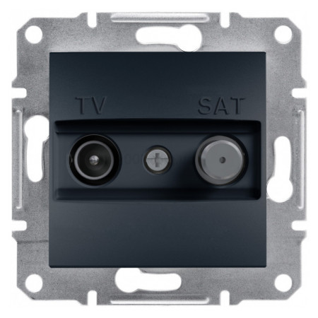 Розетка TV-SAT індивідуальна (1 dB) Asfora антрацит, Schneider Electric (EPH3400471) фото