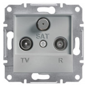 Розетка TV-R-SAT оконечная (1 dB) Asfora алюминий, Schneider Electric мини-фото