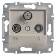 Розетка TV-R-SAT оконечная (1 dB) Asfora бронза, Schneider Electric мини-фото