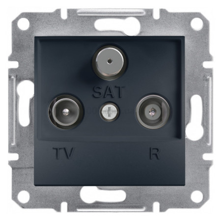 Розетка TV-R-SAT оконечная (1 dB) Asfora антрацит, Schneider Electric (EPH3500171) фото