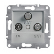 Розетка TV-SAT-SAT оконечная (1 dB) Asfora алюминий, Schneider Electric мини-фото