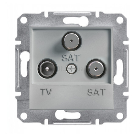 Розетка TV-SAT-SAT кінцева (1 dB) Asfora алюміній, Schneider Electric (EPH3600161) фото