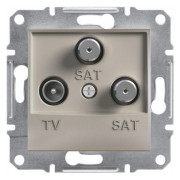 Розетка TV-SAT-SAT оконечная (1 dB) Asfora бронза, Schneider Electric мини-фото