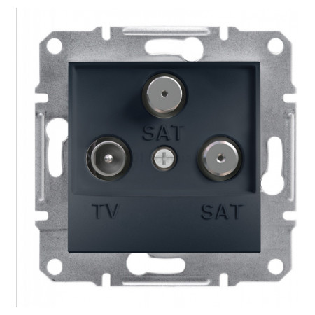 Розетка TV-SAT-SAT кінцева (1 dB) Asfora антрацит, Schneider Electric (EPH3600171) фото