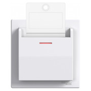 Выключатель карточный с ключом механический Asfora белый, Schneider Electric мини-фото
