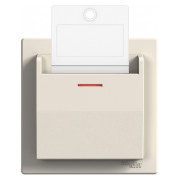 Выключатель карточный с ключом механический Asfora кремовый, Schneider Electric мини-фото