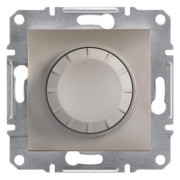 Світлорегулятор поворотний 40-600Вт з підсвіткою Asfora бронза, Schneider Electric міні-фото