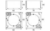 Коробка для зовнішнього монтажу Asfora бронза, Schneider Electric зображення 2 (габаритні розміри)
