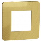Рамка 1-постовая Unica Studio золото/белая, Schneider Electric мини-фото