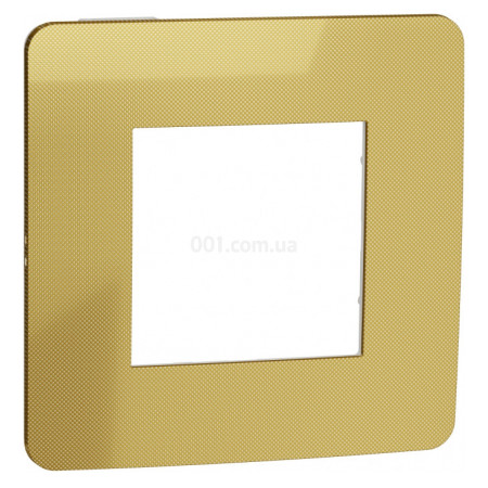 Рамка 1-постовая Unica Studio золото/белая, Schneider Electric (NU280259) фото