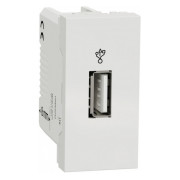 Розетка USB 3.0 одинарная тип A (1 модуль) Unica New белая, Schneider Electric мини-фото