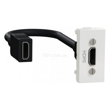 Розетка HDMI (1 модуль) Unica New белая, Schneider Electric (NU343018) фото