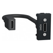 Розетка HDMI (1 модуль) Unica New антрацит, Schneider Electric мини-фото