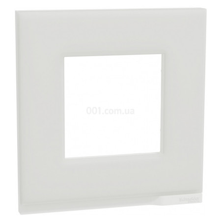Рамка 1-постовая горизонтальная Unica Pure белое стекло/белая, Schneider Electric (NU600285) фото