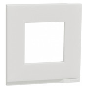 Рамка 1-постова горизонтальна Unica Pure матове скло/біла, Schneider Electric міні-фото