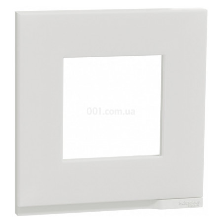 Рамка 1-постова горизонтальна Unica Pure матове скло/біла, Schneider Electric (NU600289) фото