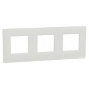 Рамка 3-постова горизонтальна Unica Pure біле скло/біла, Schneider Electric міні-фото