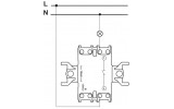 Выключатель одноклавишный (самозажимные клеммы) Asfora алюминий, Schneider Electric изображение 3 (схема)
