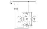 Выключатель двухклавишный (самозажимные клеммы) Asfora антрацит, Schneider Electric изображение 3 (схема)