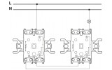 Перемикач одноклавішний (самозатискні клеми) Asfora бронза, Schneider Electric зображення 3 (схема)