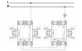 Переключатель одноклавишный с подсветкой (самозажимные клеммы) Asfora сталь, Schneider Electric изображение 3 (схема)