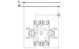 Вимикач для жалюзі (самозатискні клеми) Asfora алюміній, Schneider Electric зображення 3 (схема)
