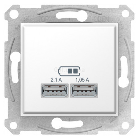 Розетка USB подвійна 2,1A Sedna біла, Schneider Electric (SDN2710221) фото