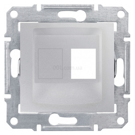 Накладка для 1 модуля AMP, MOLEX, KELINE, кат.5e, кат.6 UTP Sedna алюминий, Schneider Electric (SDN4300660) фото