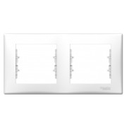 Рамка 2-постова горизонтальна Sedna біла, Schneider Electric міні-фото