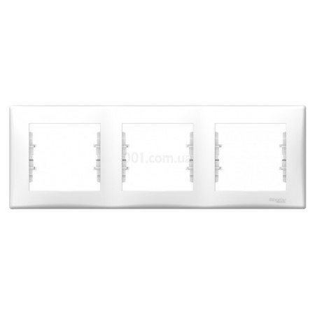 Рамка 3-постова горизонтальна Sedna біла, Schneider Electric (SDN5800521) фото
