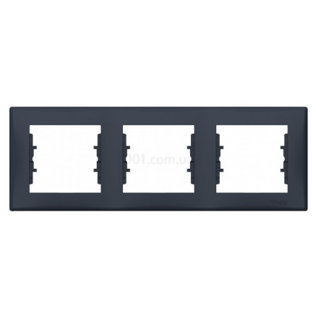 Рамка 3-постовая горизонтальная Sedna графит, Schneider Electric (SDN5800570) фото