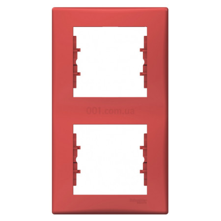 Рамка 2-постовая вертикальная Sedna красная, Schneider Electric (SDN5801141) фото