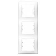 Рамка 3-постовая вертикальная Sedna белая, Schneider Electric мини-фото