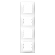 Рамка 4-постовая вертикальная Sedna белая, Schneider Electric мини-фото