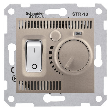 Термостат для теплого пола Sedna титан, Schneider Electric (SDN6000368) фото