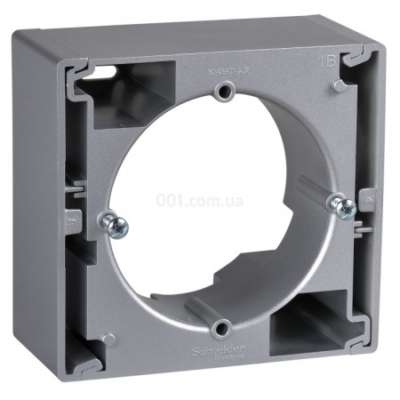 Коробка для зовнішнього монтажу IP20 одинарна Sedna алюміній, Schneider Electric (SDN6100160) фото