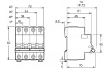 Габаритные размеры модульных автоматических выключателей Schneider Electric Easy9 изображение