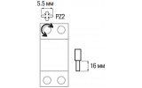 Диференційний автоматичний вимикач EZ9 1Р+N/20А/30мА хар-ка С тип АС, Schneider Electric зображення 4 (схема)