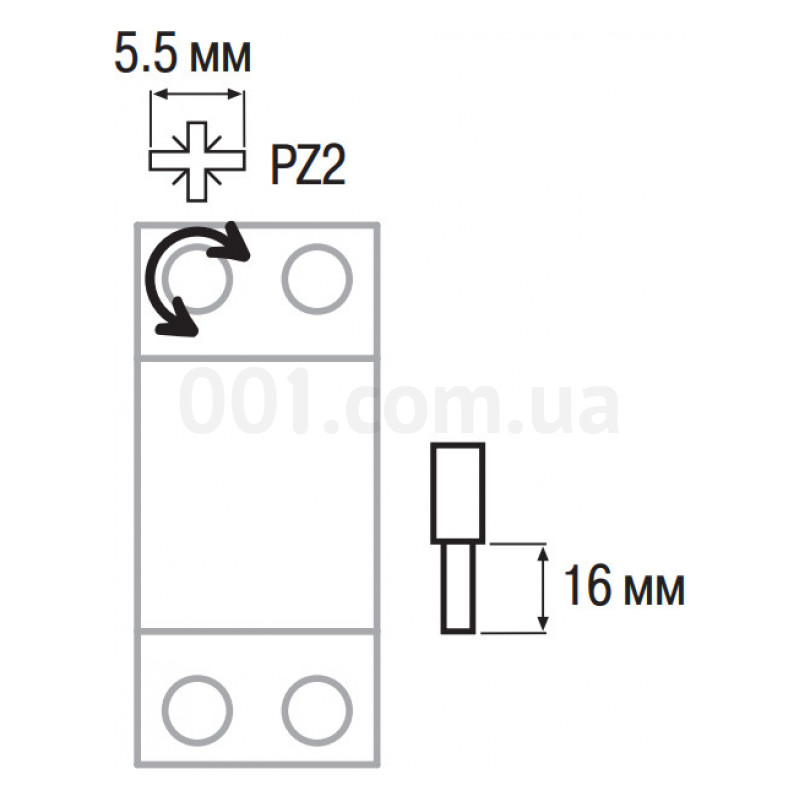 Дифференциальный автоматический выключатель EZ9 1Р+N/16А/30мА хар-ка С .