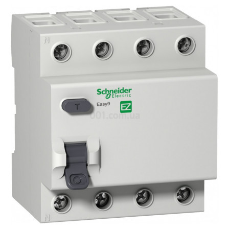 Диференційний вимикач (ПЗВ) Easy9 4Р 40А 100мА тип АС, Schneider Electric (EZ9R54440) фото