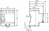 Габаритные размеры четырехполюсных дифференциальных выключателей (УЗО) Schneider Electric RESI9 изображение
