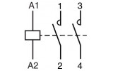 Контактор модульный iCT 25A 2НО 230/240В, Schneider Electric изображение 3 (схема)